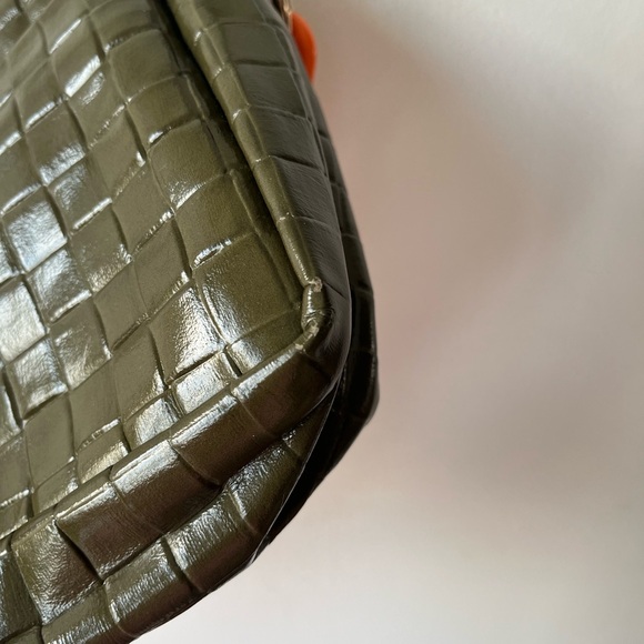 CLARE V Marisol Woven Patent Leather Crossbody Bag - Picture 6 of 9